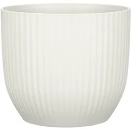 Deroma - Pot de fleurs rond 7 litres Ø 24 cm - Blanc - 231 - Design élégant et contemporain