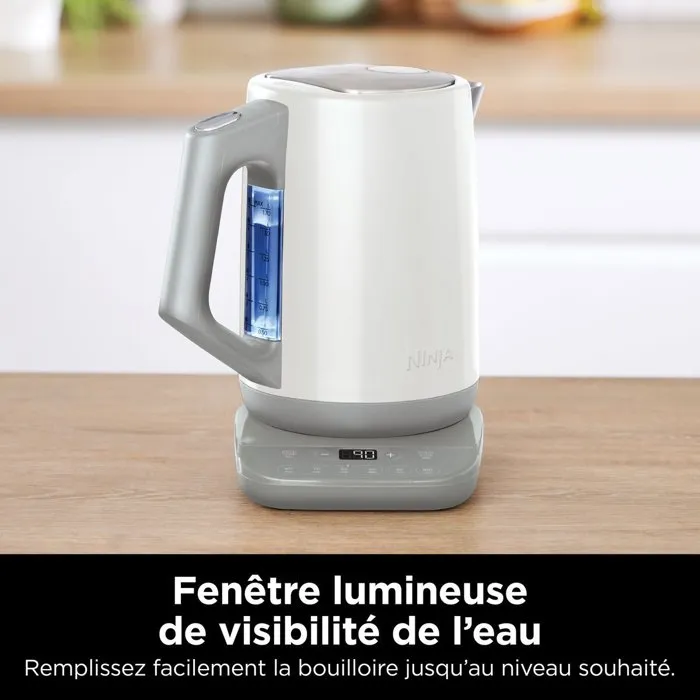 Ninja Bouilloire KT200EU 1,7L Blanche avec Affichage LED