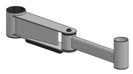 Ergonomic Solutions SP2 Bras coudé 400mm noir