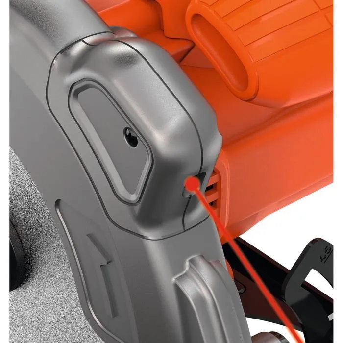 Black+Decker CS1250LA-QS Scie circulaire filaire 1250W 66mm de profondeur de coupe, visée laser, guide et extraction de poussière Black+Decker CS1250LA-QS Scie circulaire filaire 1250W 66mm de profondeur de coupe, visée laser, guide et extraction de poussière