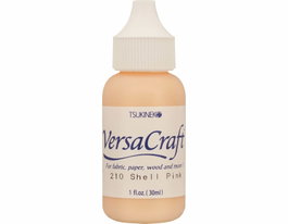 Tsukineko VERSACRAFT Encre Textile Shell Pink 30ml Bote Cánula