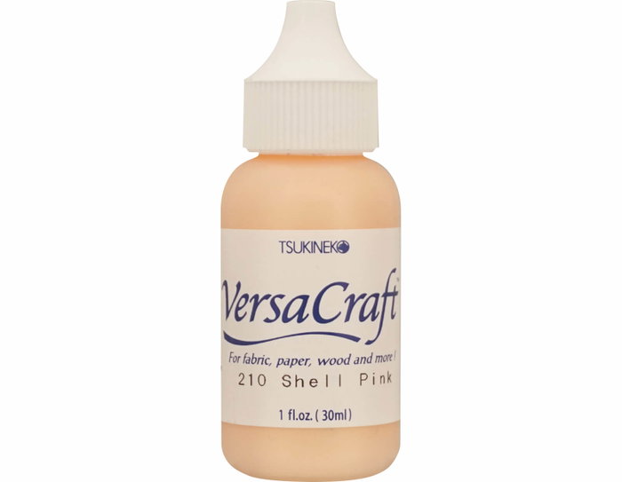 Tsukineko VERSACRAFT Encre Textile Shell Pink 30ml Bote Cánula Tsukineko VERSACRAFT Encre Textile Shell Pink 30ml Bote Cánula