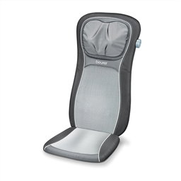 Beurer MG-260 Siège de Massage Shiatsu avec Fonction Chaleur et Lumière, 3 Zones de Massage et Hauteur Ajustable - Noir