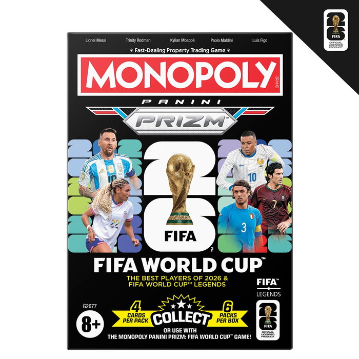 Monopoly Booster Pack 24 cartes Panini Prizm FIFA World Cup avec légendes et stars actuelles