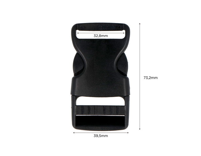 Innspiro Lot de 3 fermoirs doubles en plastique noir 32,8 mm Innspiro Lot de 3 fermoirs doubles en plastique noir 32,8 mm