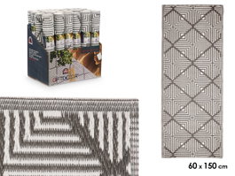 GIFTDECOR Tapis Rombos Blanc Gris 60 x 150 cm (Set de 24)