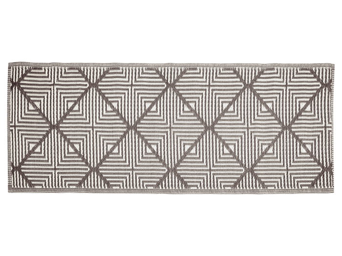 GIFTDECOR Tapis Rombos Blanc Gris 60 x 150 cm (Set de 24)