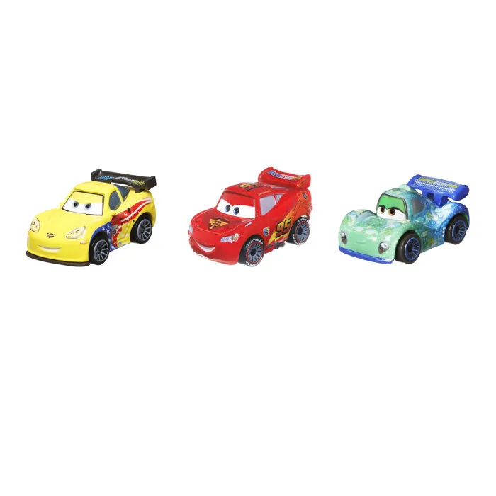 Mattel Disney Pixar Cars - Pack de 3 Mini Véhicules en Métal Modèle Aléatoire - Voiture Exclusive - Jouet Enfant 3 ans et + - GKG01