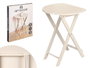 Giftdecor Table d'appoint pliante grise 58x51x42 cm en bois
