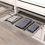 Emuca Kit de châssis coulissant avec fermeture souple pour armoires, réglable, module 600mm, Gris pierre