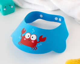 KioKids Visière Anti-Éclaboussures pour le Bain pour Enfants +9 Mois en EVA Imperméable - Bleu