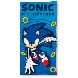 SEGA Serviette de bain Sonic The Hedgehog en microfibre 140x70 cm - 100% polyester