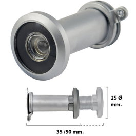 WOLFPACK LINEA PROFESIONAL Mirille pour porte 35-50 mm Argent Mat