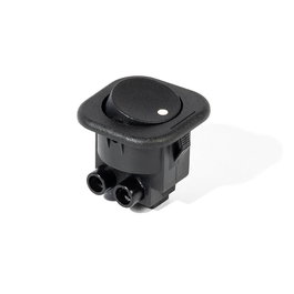 DH - Interrupteur unipolaire noir pour encastrement On/Off avec fixation à vis