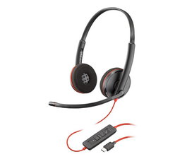 Poly Casque de bureau monoauriculaire Blackwire C3220 USB-C avec micro flexible - Pour téléconférence et musique