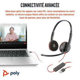 Poly Blackwire C3220 USB-C Noir