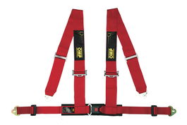 OMP Harnais Offroad 4 Points 3+2" Attache Mosqueton Ece 16-08 Rouge OMPDA0-0508-B01-061