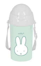 Safta Bouteille Miffy Menta Menthe avec ouverture automatique et paille, 500 ml