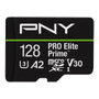 PNY Tarjeta Mémoire MicroSDXC Pro Elite 128 Go Classe 10 UHS-I V30 Lecture 200 Mo/s Réf. P-SDU128V32200PEPKIT-GE