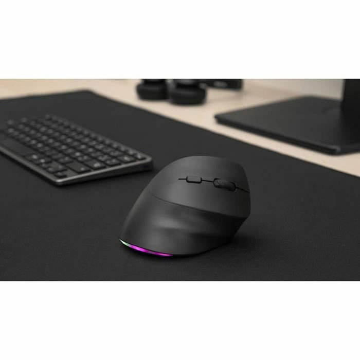Bluestork M-WL-ERGO-LUMI Souris Verticale Ergonomique Sans Fil, Noir