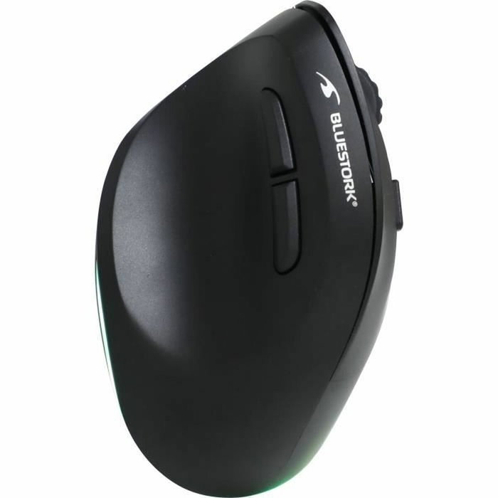 Bluestork M-WL-ERGO-LUMI Souris Verticale Ergonomique Sans Fil, Noir