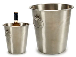 Kinvara Cubitera Acier Inoxydable Mate avec Anses 22x21x21 cm 4,5 L Argent (Set de 12)