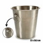 Kinvara Cubitera Acier Inoxydable Mate avec Anses 22x21x21 cm 4,5 L Argent (Set de 12)