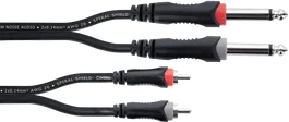 CORDIAL Câble audio double jack mono - RCA 1 m