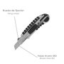 WOLFPACK LINEA PROFESIONAL Cutter Aluminium Professionnel 18mm avec 5 Lames SK5