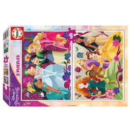 Educa Puzzle Disney Princess - Lot de 2 Puzzles de 48 Pièces Chacun, Grandes Pièces, pour Enfants Dès 4 Ans (Dimensions Assemblé: 28 x 20 cm)
