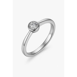 Diamonfire Anneau en Argent avec Zircone 4mm Taille 16