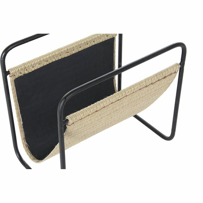 Porte-revues DKD Home Decor 39 x 26 x 36 cm Naturel Noir Métal Porte-revues DKD Home Decor 39 x 26 x 36 cm Naturel Noir Métal