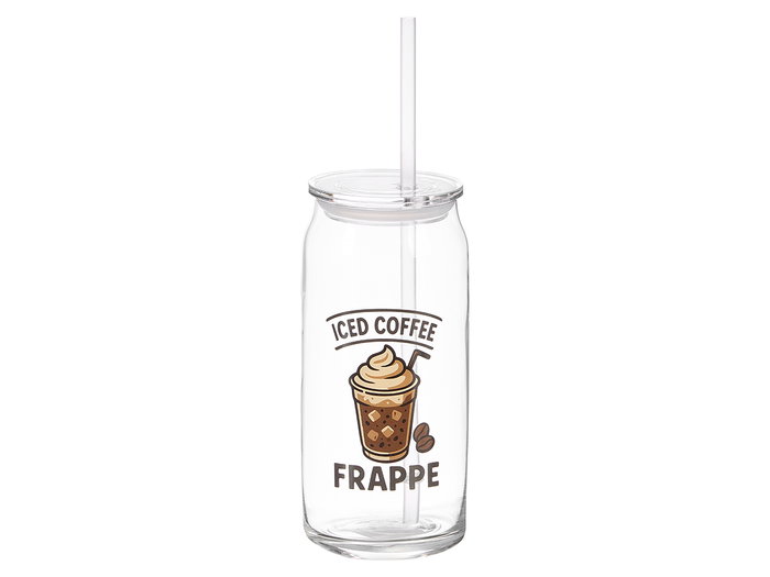 VIVALTO Verre avec couvercle et paille 600ml - Lot de 24