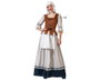 Atosa Déguisement de Servante Robe Blanche Femme Adulte M-L