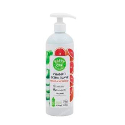 HAPPY BIO Shampoo Extra Pamplemousse-Aloe Brillance Douce 450ml HAPPY BIO Shampoo Extra Pamplemousse-Aloe Brillance Douce 450ml
