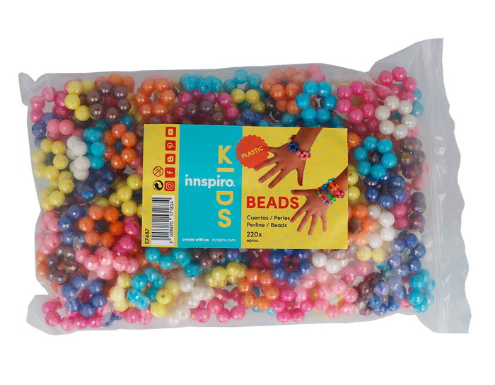 Innspiro Anneaux Perlés Multicolor Opaco 24x8mm - 220u. de plastique