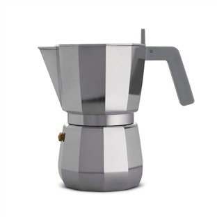 Alessi DC06/6 Cafetière Moka 6 Tasses - Design de David Chipperfield - Pour un Espresso Authentique