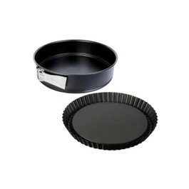 Dr Oetker Duo Moule à manqué à charnière 26 cm et Moule à tarte renversée 28 cm