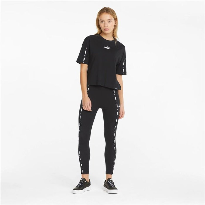 T-shirt à manches courtes femme Puma Power Tape Crop W Noir 8-9 Ans
