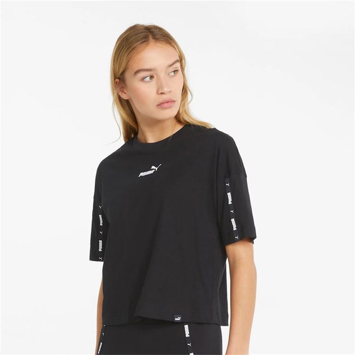 T-shirt à manches courtes femme Puma Power Tape Crop W Noir 8-9 Ans