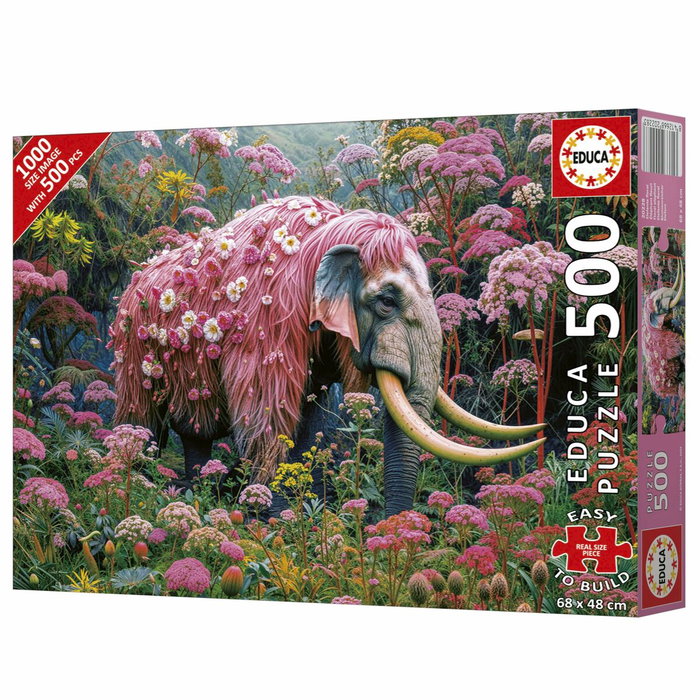 Educa Puzzle Éléphant Fleuri 500 pièces