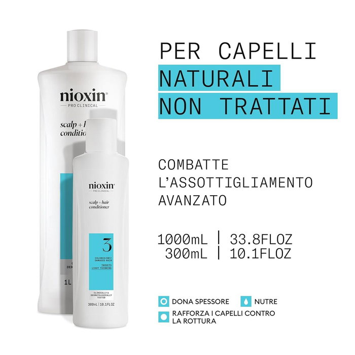 Nioxin System 3 Après-shampooing pour cheveux colorés et abîmés 1000 ml