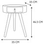 Home Deco Factory Table de nuit Nora blanche avec tiroir