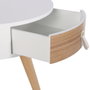 Home Deco Factory Table de nuit Nora blanche avec tiroir