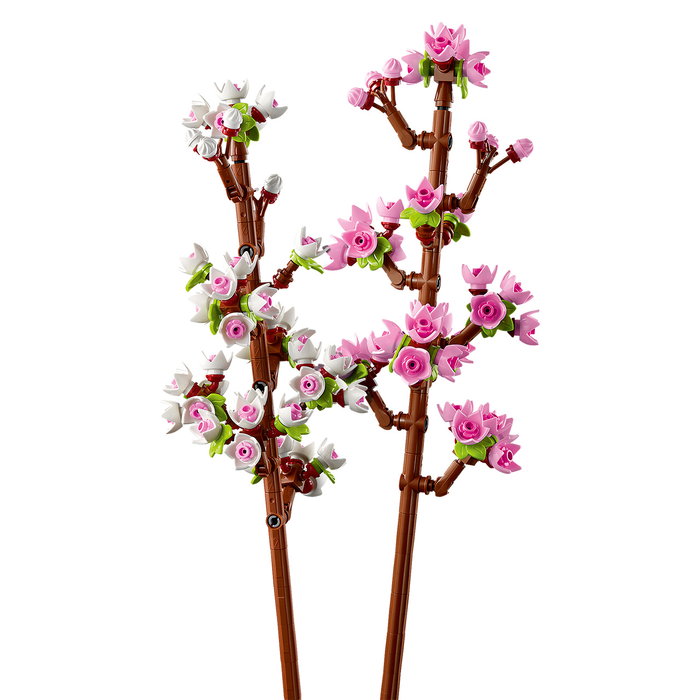 LEGO Flowers 40725 Fleurs de Cerisier, Set de Construction Botanique avec Fleurs Roses et Blanches pour Adultes et Enfants 8 Ans et Plus