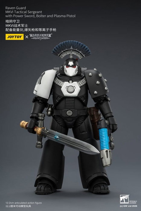 Joy Toy Warhammer 40,000 figurine Raven Guard MkVI Tactical Sergeant 12 cm