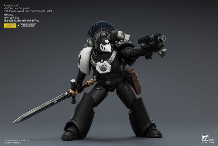 Joy Toy Warhammer 40,000 figurine Raven Guard MkVI Tactical Sergeant 12 cm