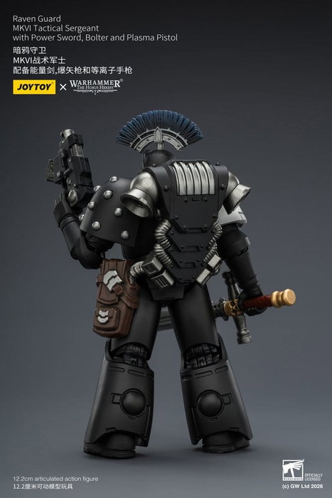 Joy Toy Warhammer 40,000 figurine Raven Guard MkVI Tactical Sergeant 12 cm