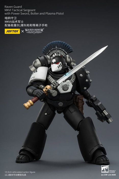 Joy Toy Warhammer 40,000 figurine Raven Guard MkVI Tactical Sergeant 12 cm