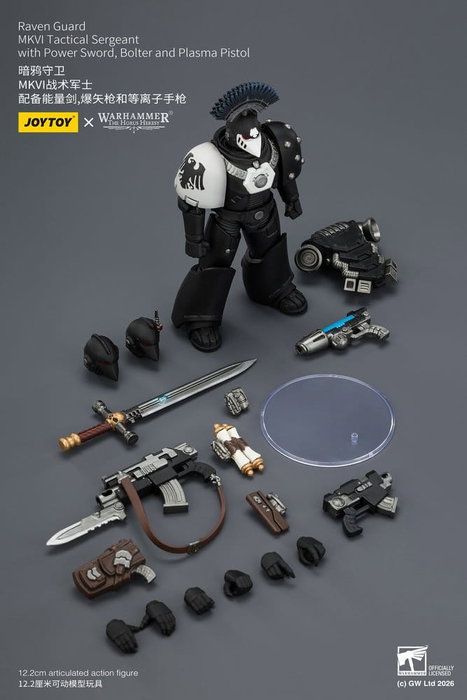 Joy Toy Warhammer 40,000 figurine Raven Guard MkVI Tactical Sergeant 12 cm